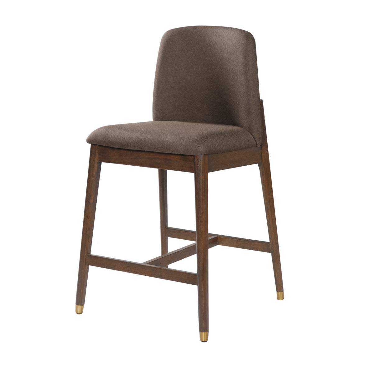 Modern European furniture - Walnut Wooden Counter Stools (2) - www.oroa.com