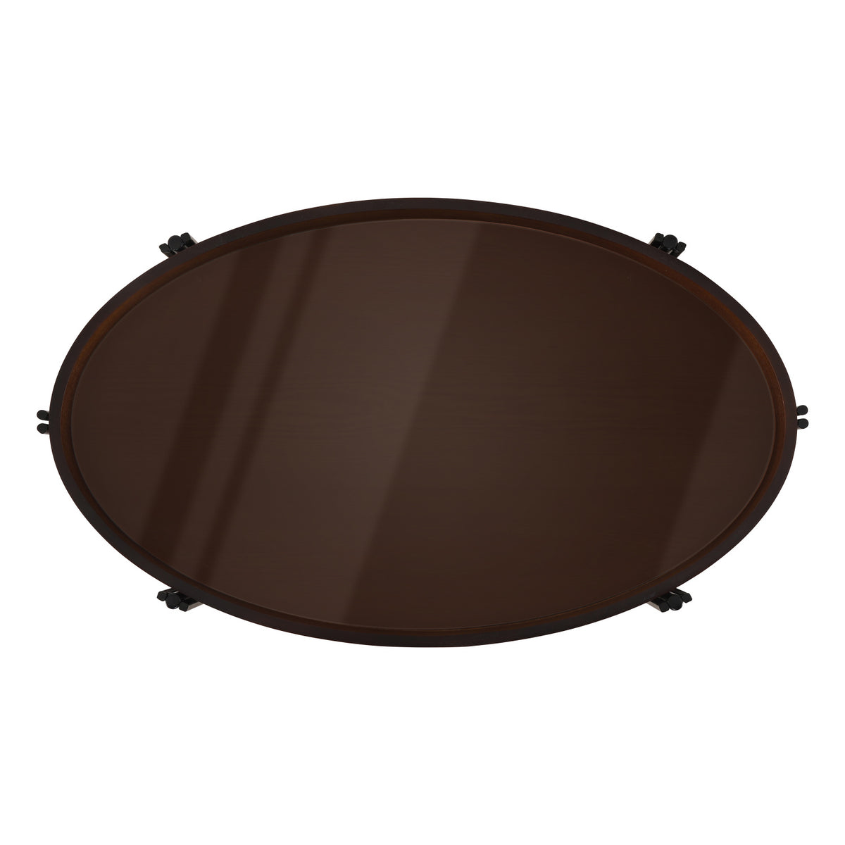 Oval 2-Tier Dark Walnut Bar Cart | OROA