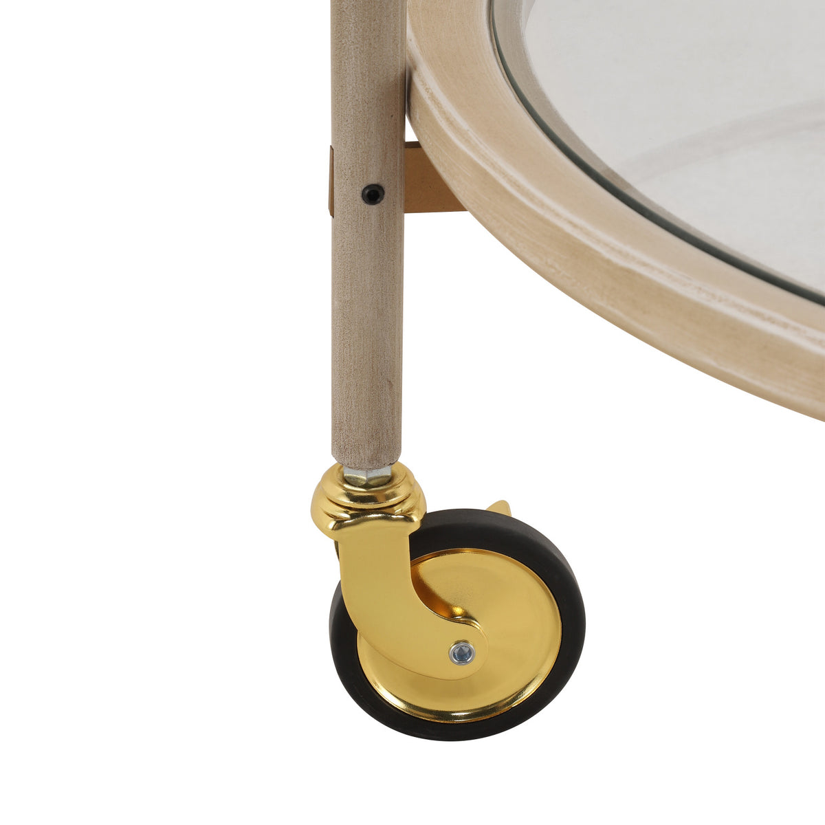 Gold Accents Round Bar Cart | OROA