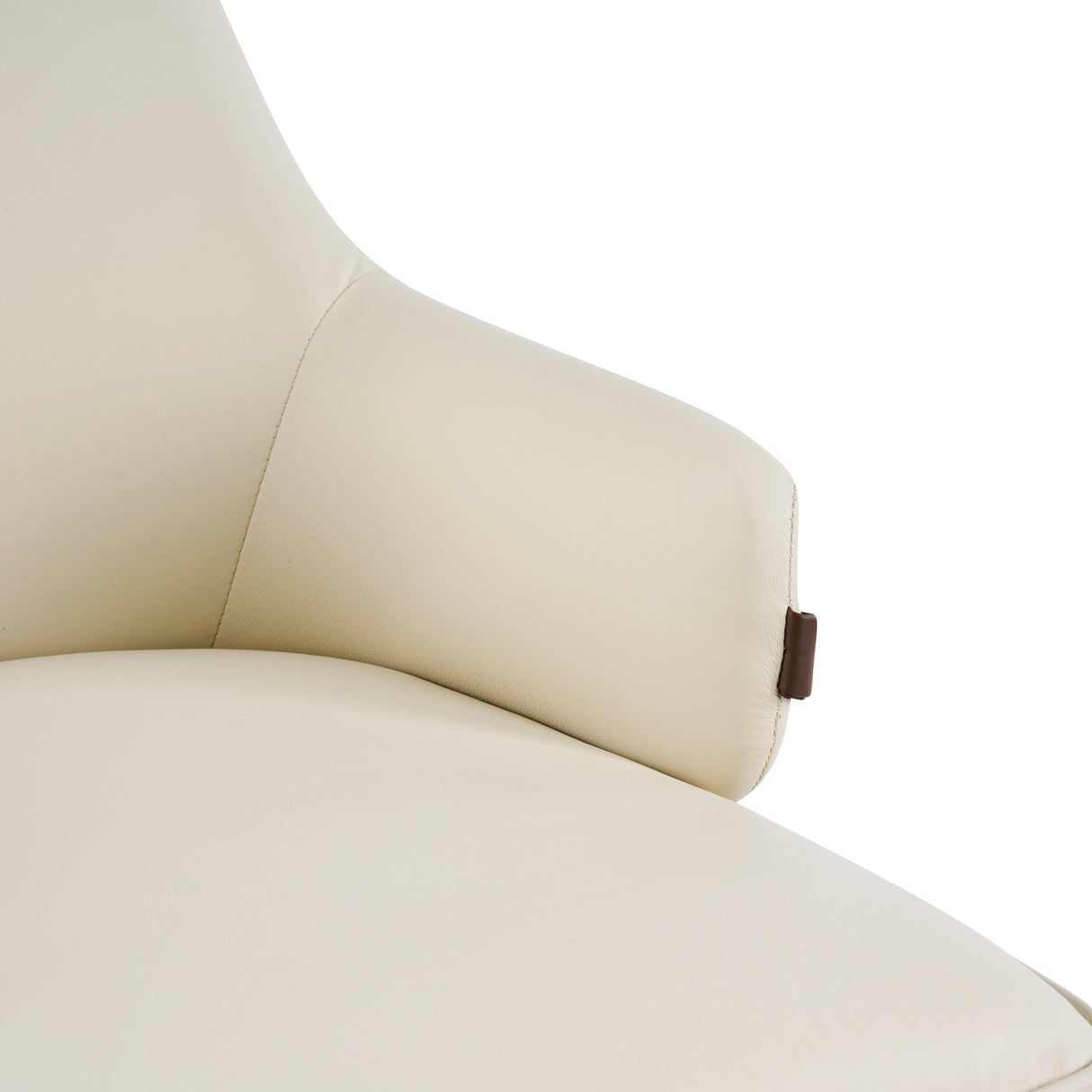 Modern Beige Brown Fabric Dining Chairs (2) | OROA
