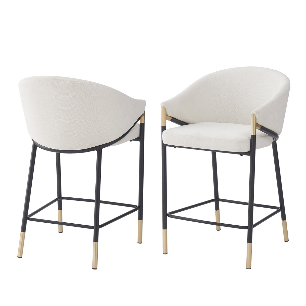 Gold Accent Modern Counter Stools (2) | OROA