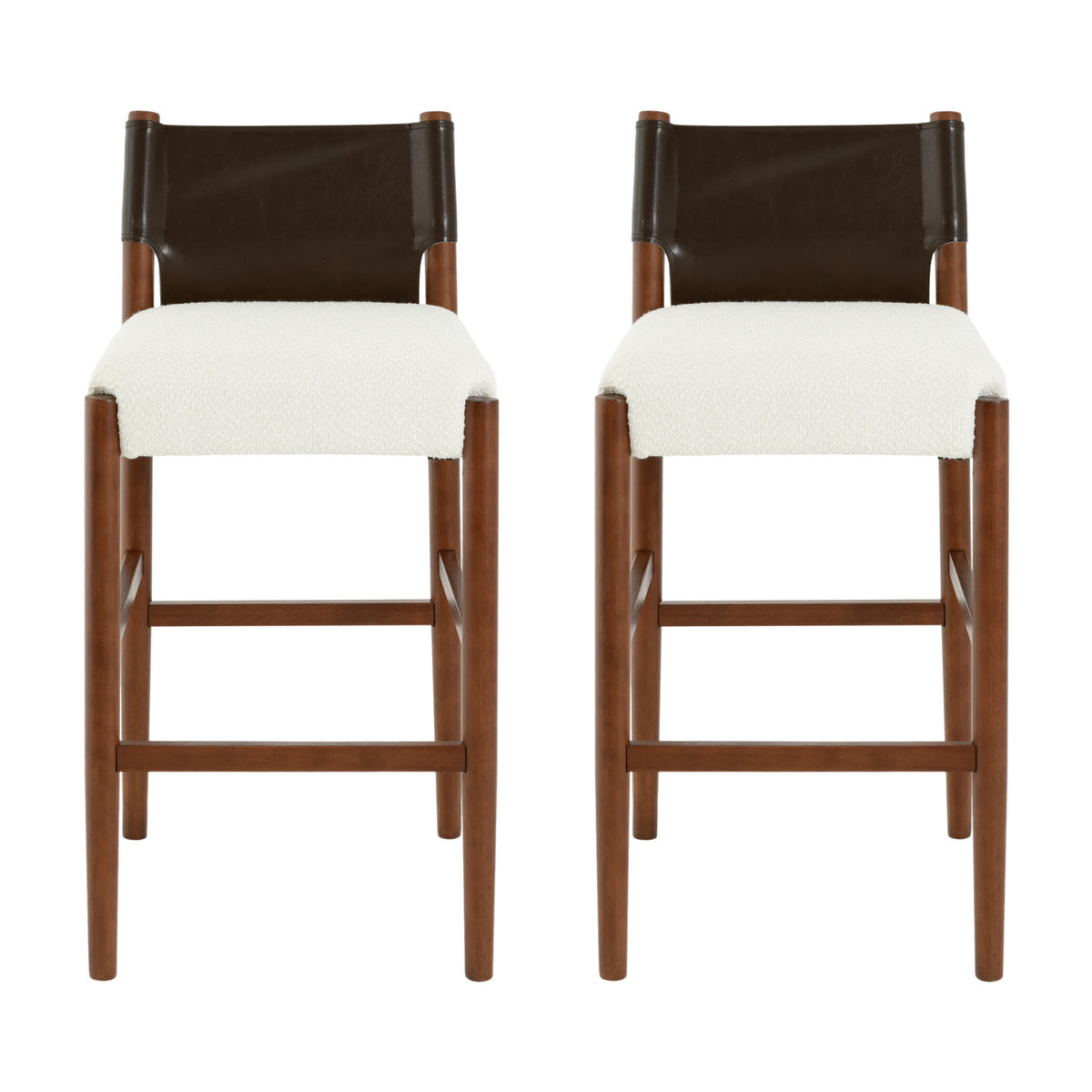 Modern Solid Wood Barstools (2) | OROA