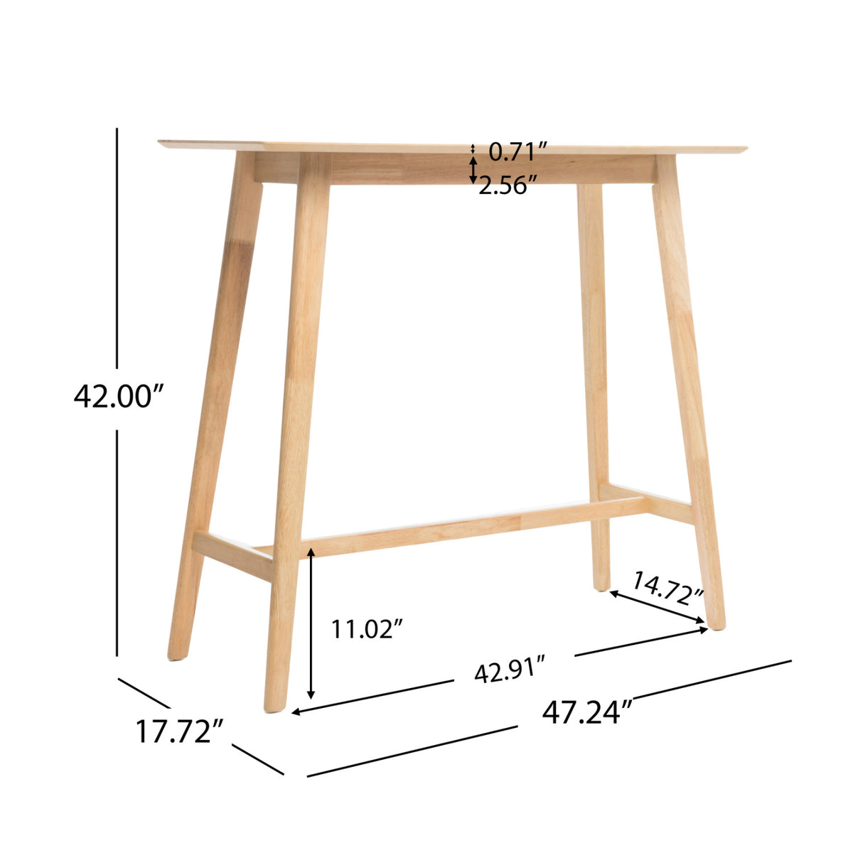 Modern European furniture - Modern Aesthetic Wood Bar Table - www.oroa.com