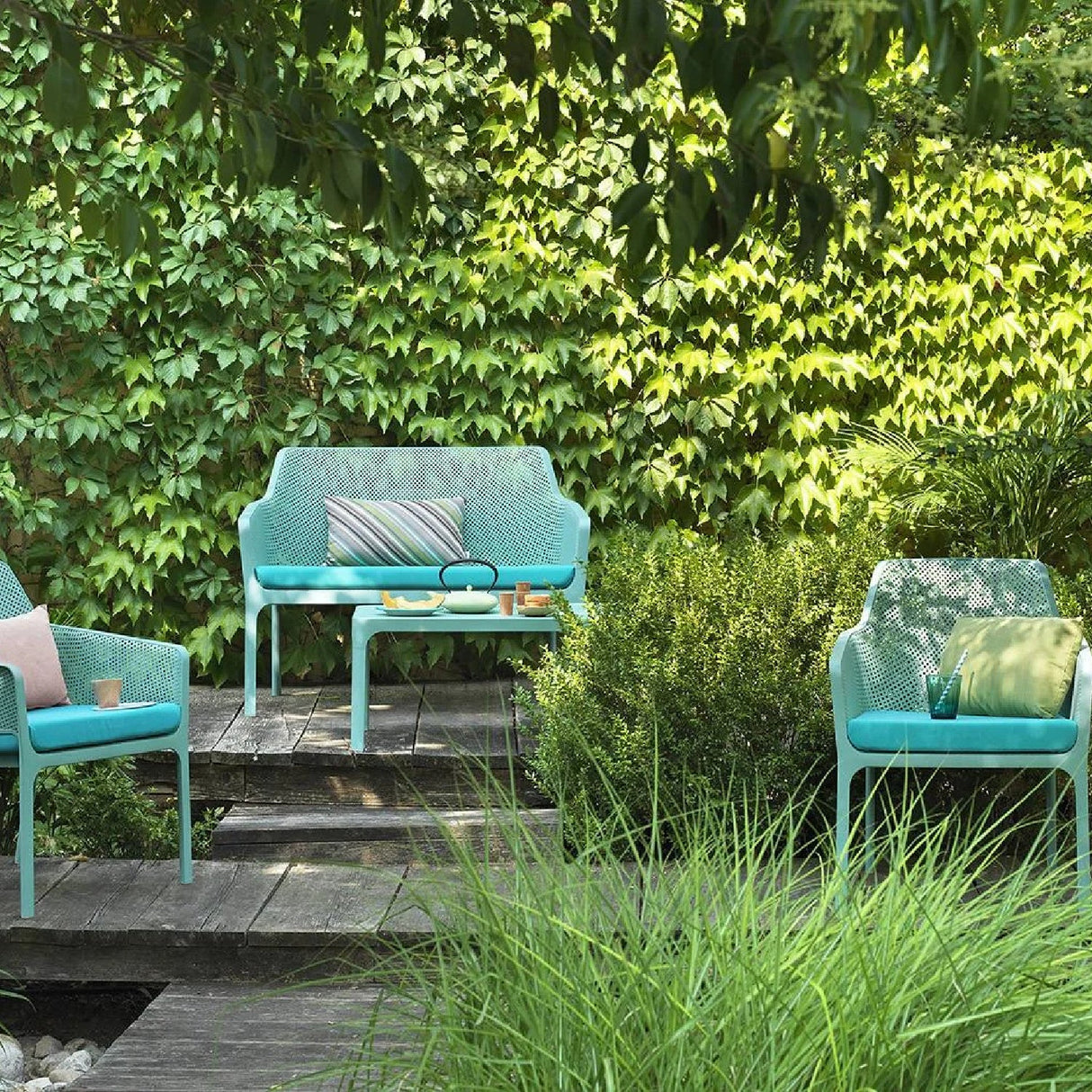 Outdoor Perforated 2-Seater Bench | Oroa.com