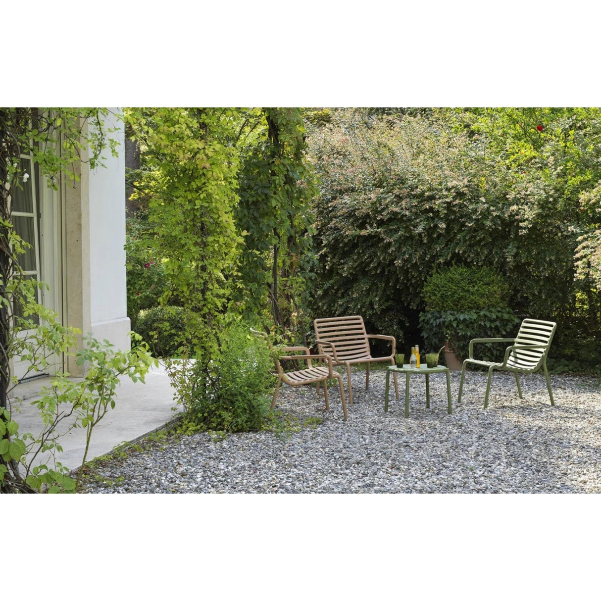 Slatted Round Outdoor Coffee Table – Doga – outdoor alternate view 26