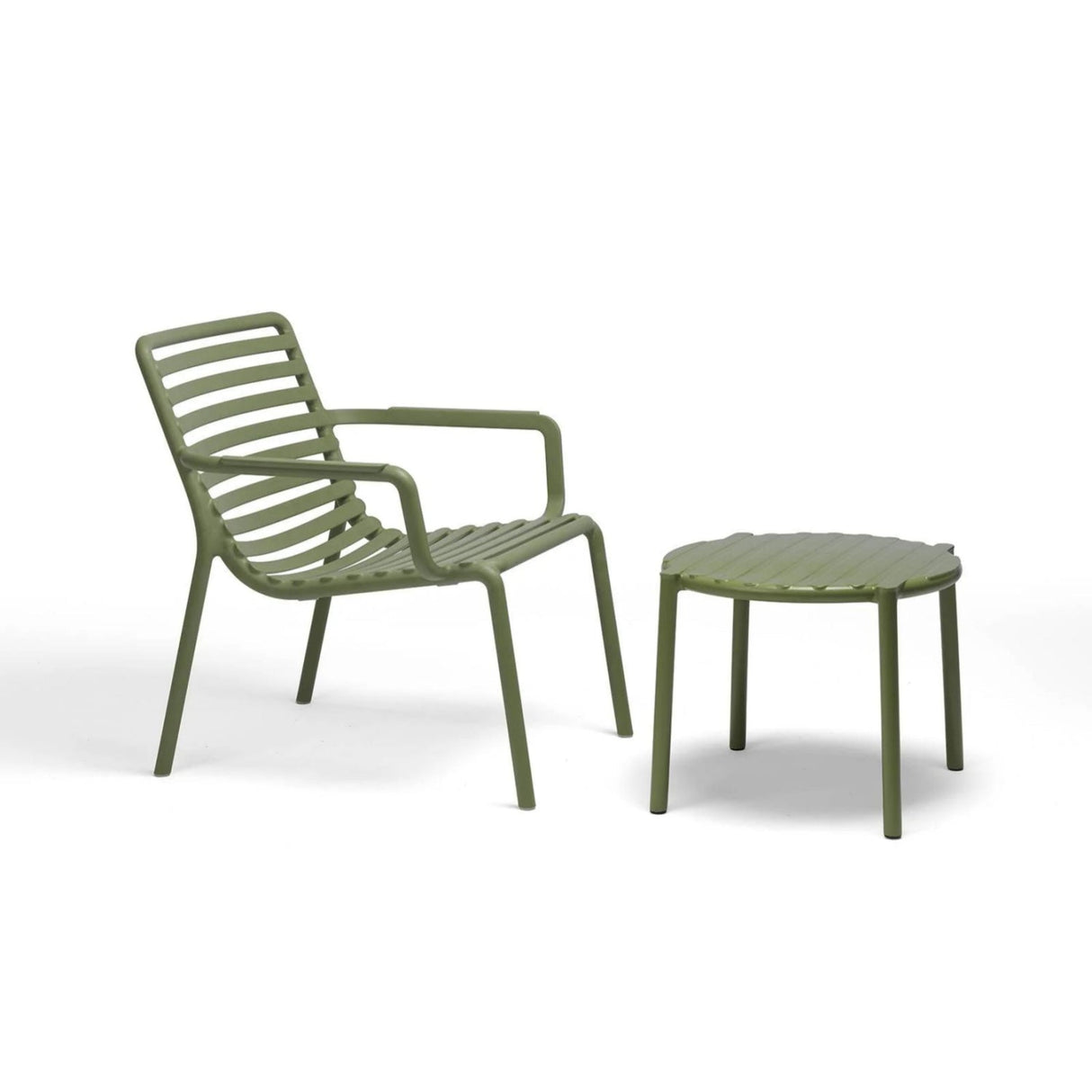 Slatted Round Outdoor Coffee Table – Doga – outdoor alternate view 17