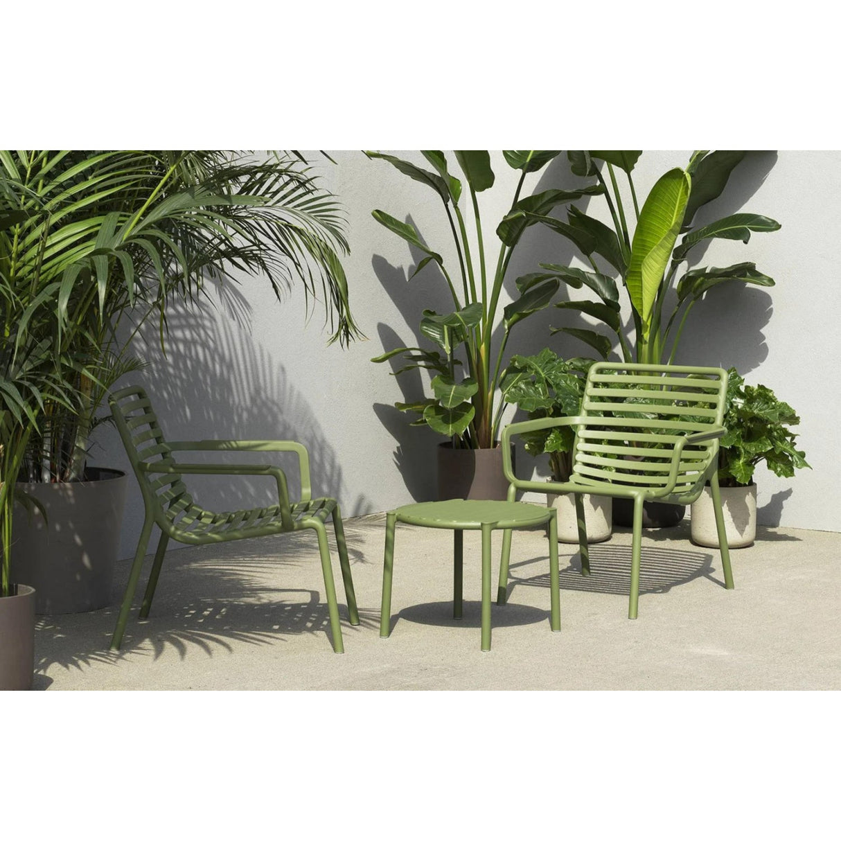 Slatted Round Outdoor Coffee Table – Doga – outdoor alternate view 24