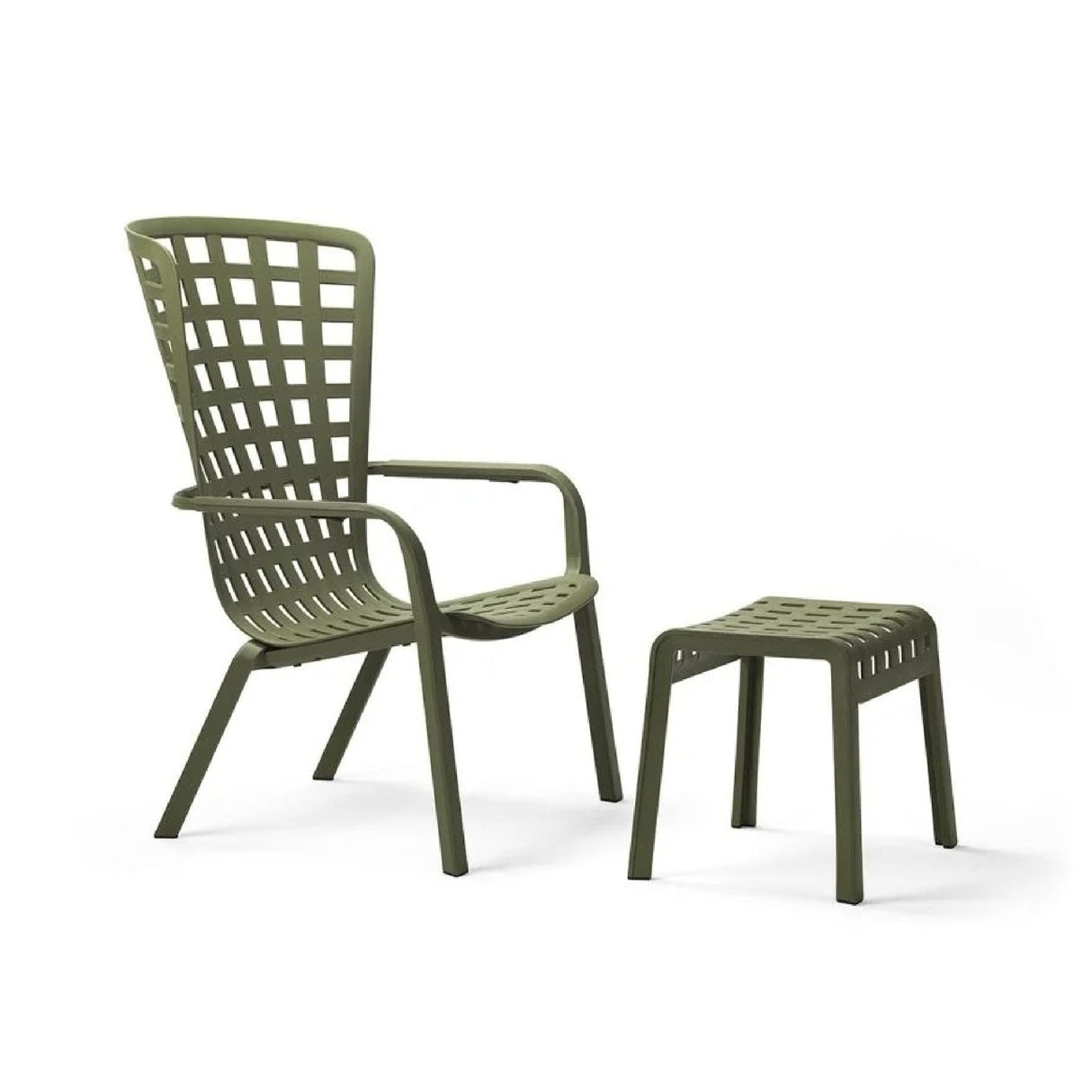 Square Perforated Outdoor Footstool – Poggio – outdoor alternate view 7