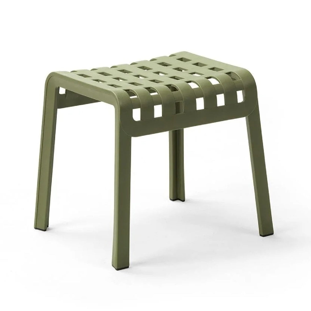 Square Perforated Outdoor Footstool – Poggio – outdoor alternate view 5