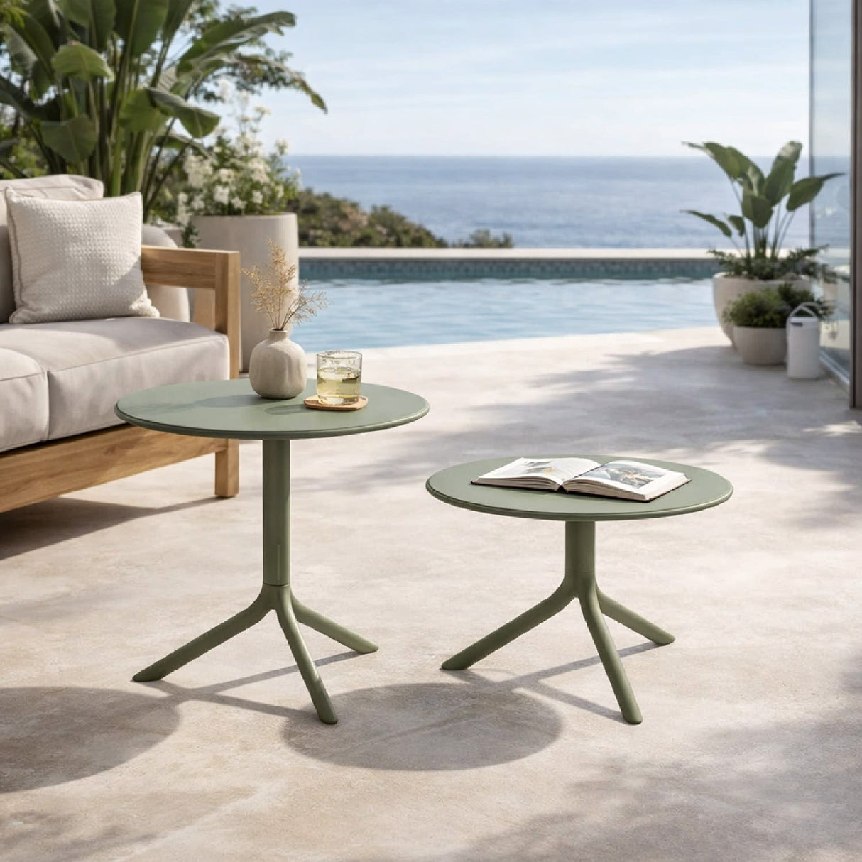 Outdoor Round Coffee Table – Spritz – outdoor alternate view 12