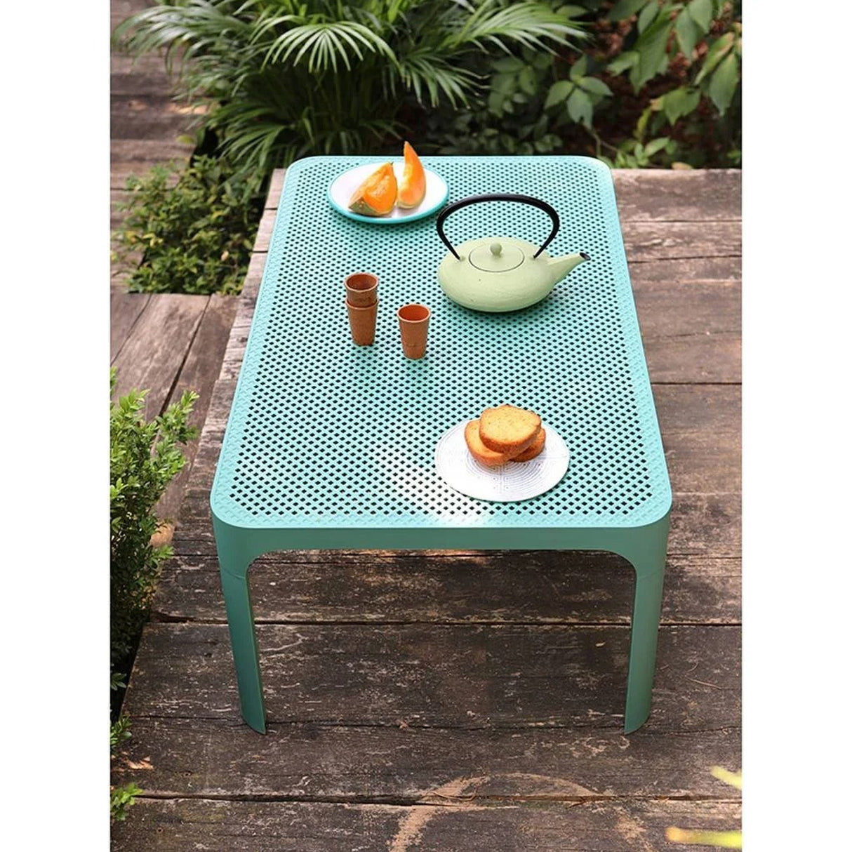 Outdoor Perforated Rectangular Coffee Table – Net – outdoor alternate view 22