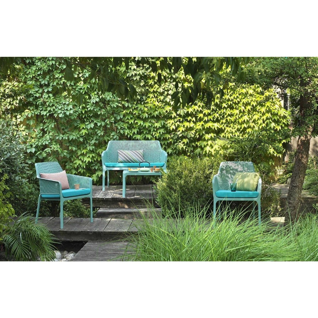 Outdoor Perforated Rectangular Coffee Table – Net – outdoor alternate view 24