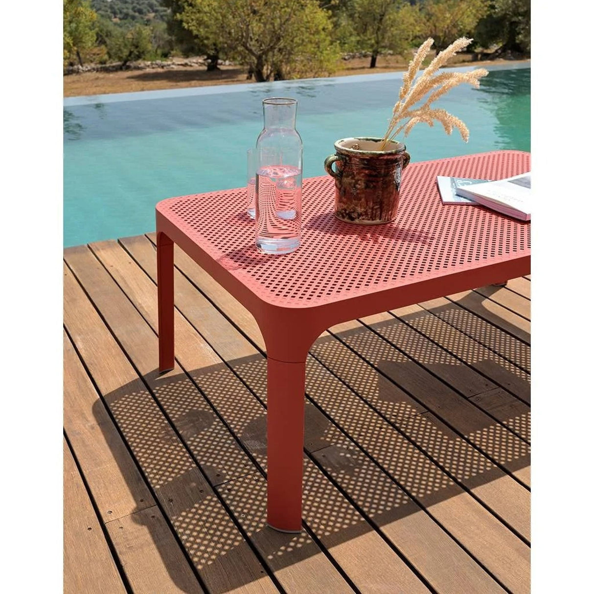 Outdoor Perforated Rectangular Coffee Table – Net – outdoor alternate view 20