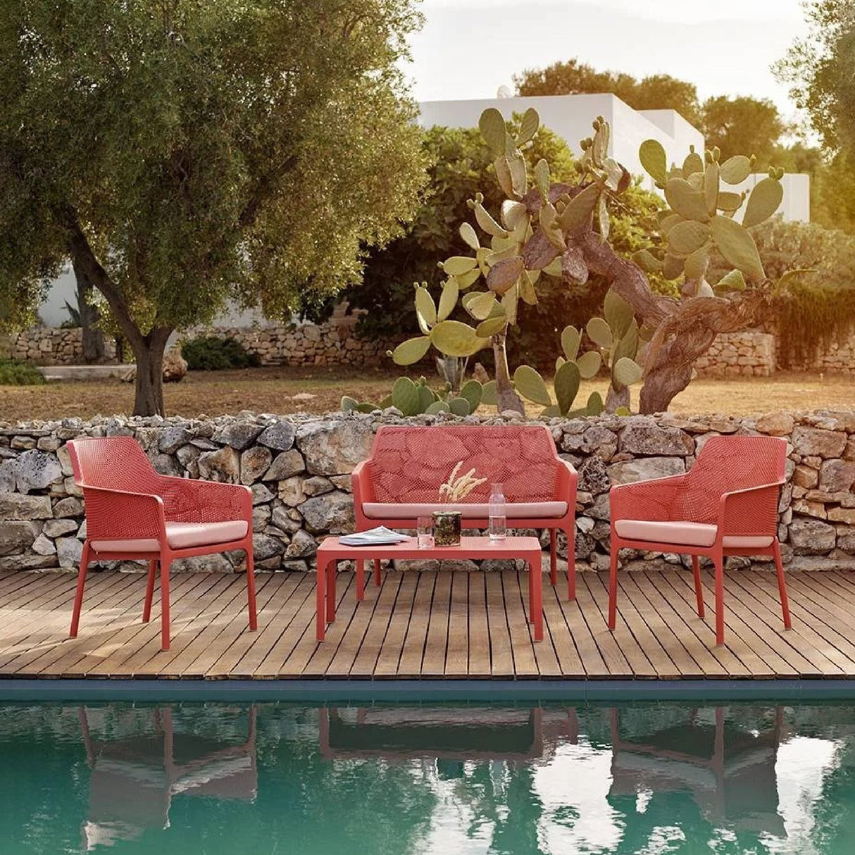 Outdoor Perforated Rectangular Coffee Table – Net – outdoor alternate view 21