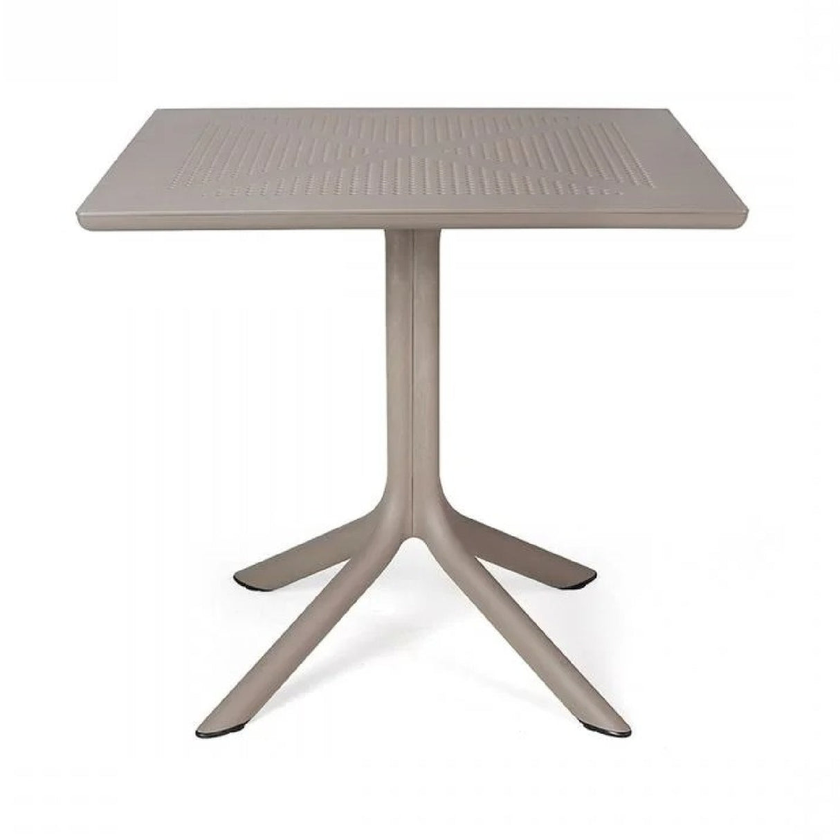 Perforated Square 4-Spoke Outdoor Dining Table – Clip – outdoor alternate view 5