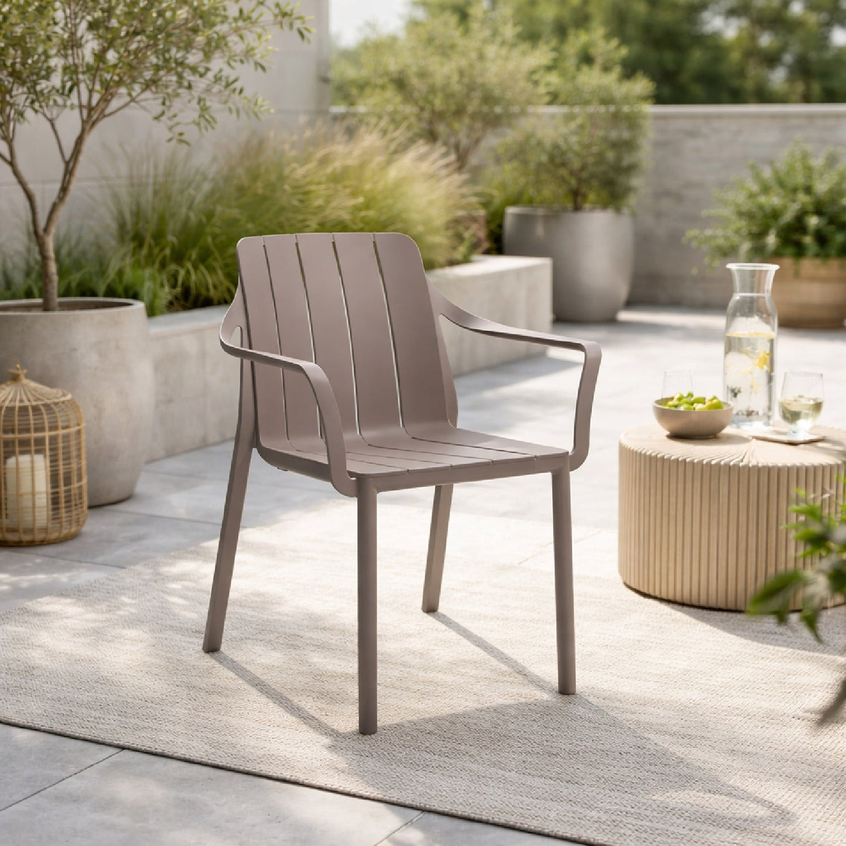 Slatted Outdoor Monobloc Armchair | Nardi Tiberina | OROA.com