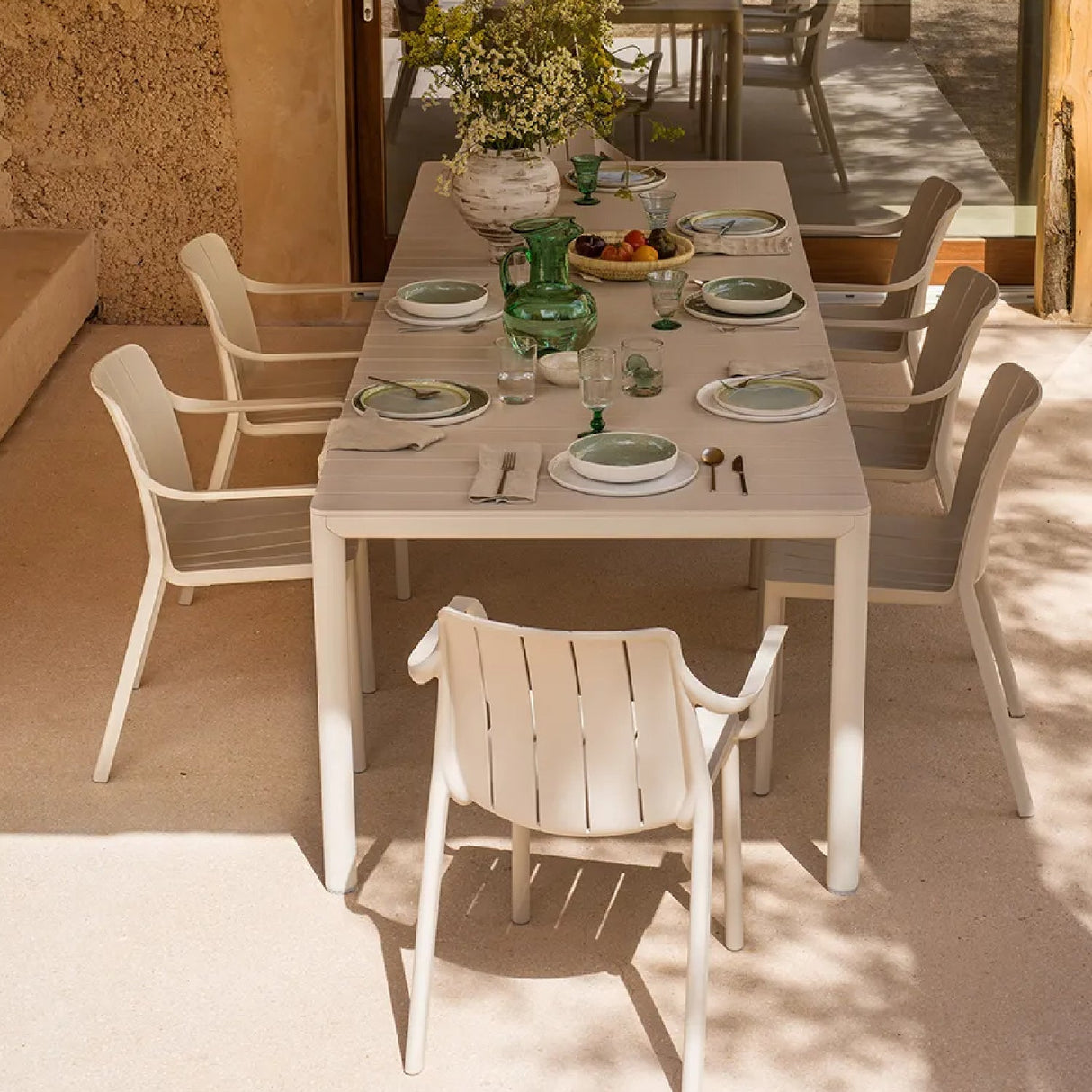 Slatted Outdoor Monobloc Armchair | Nardi Tiberina | OROA.com