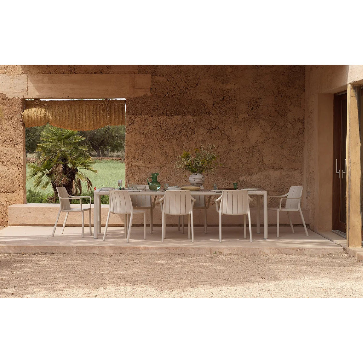 Slatted Outdoor Monobloc Armchair | Nardi Tiberina | OROA.com