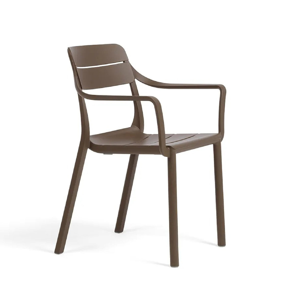 Fiberglass Outdoor Monobloc Dining Armchair – Cassia – outdoor side profile