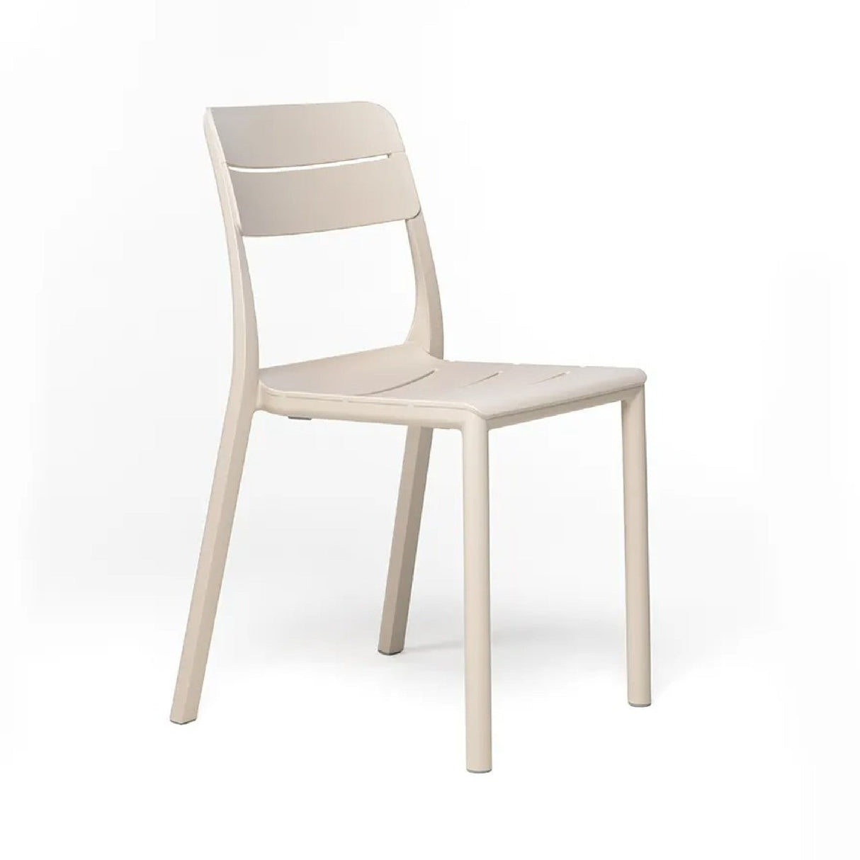Fiberglass Outdoor Monobloc Dining Chair – Cassia Bistrot – outdoor front view