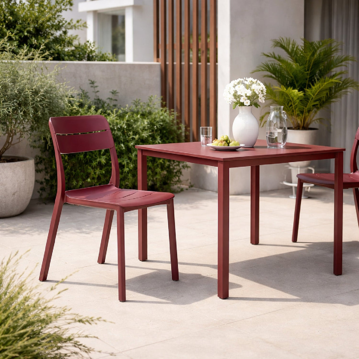 Fiberglass Outdoor Monobloc Dining Chair – Cassia Bistrot – outdoor alternate view 8