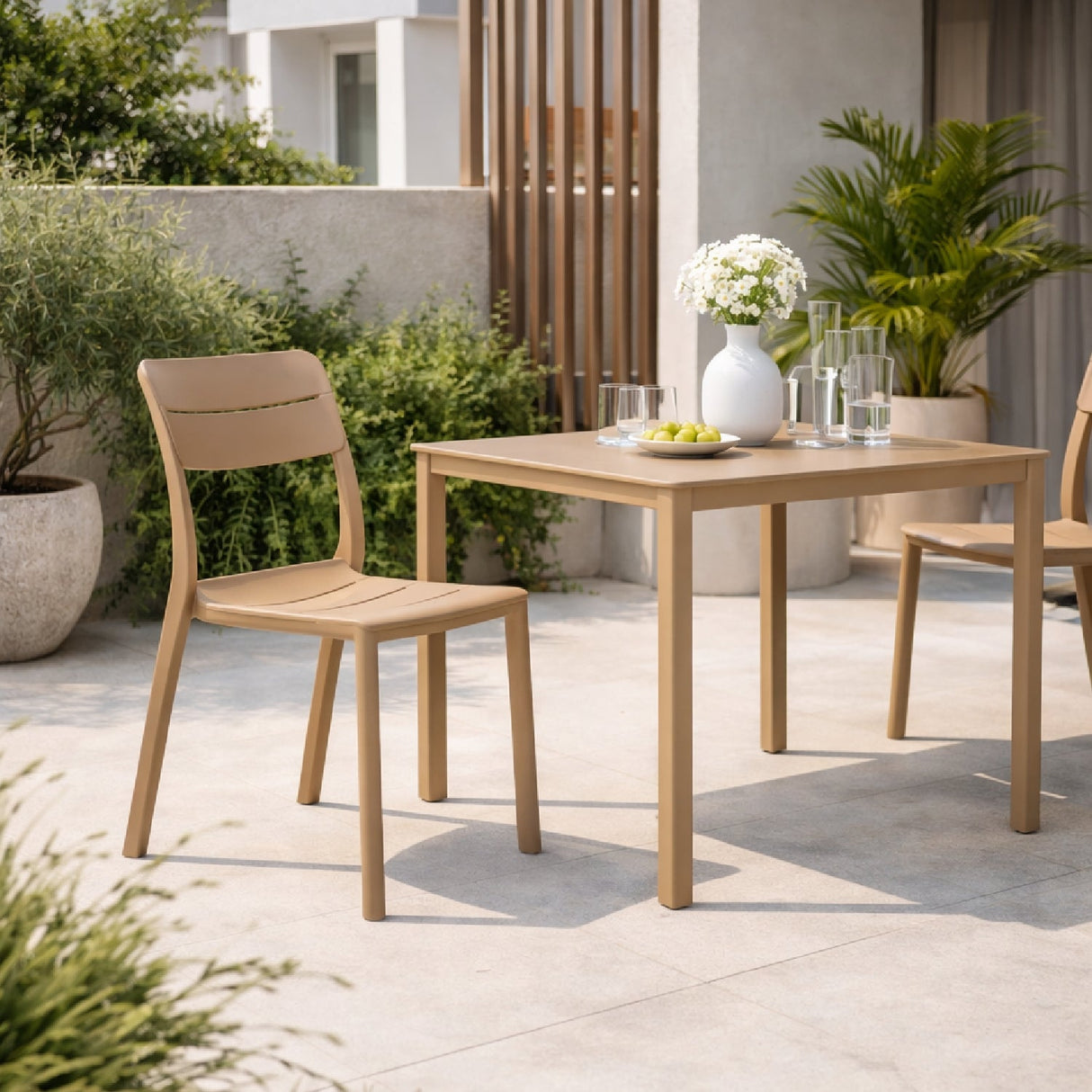 Fiberglass Outdoor Monobloc Dining Chair – Cassia Bistrot – outdoor alternate view 12