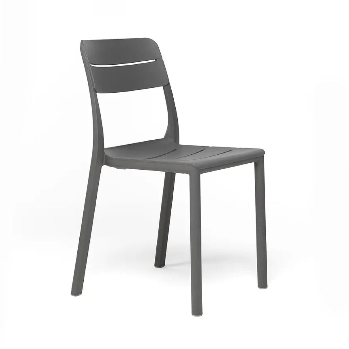 Regenerated Fiberglass Outdoor Dining Chair – Bistrot – outdoor front view