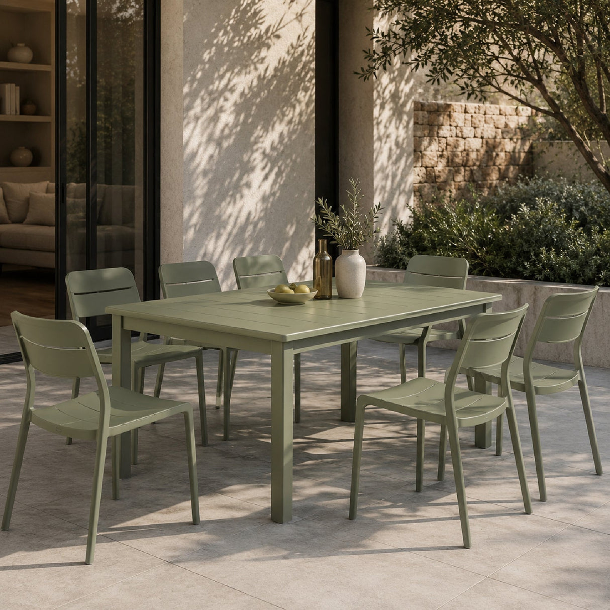 Regenerated Fiberglass Outdoor Dining Chair – Bistrot – outdoor alternate view 6