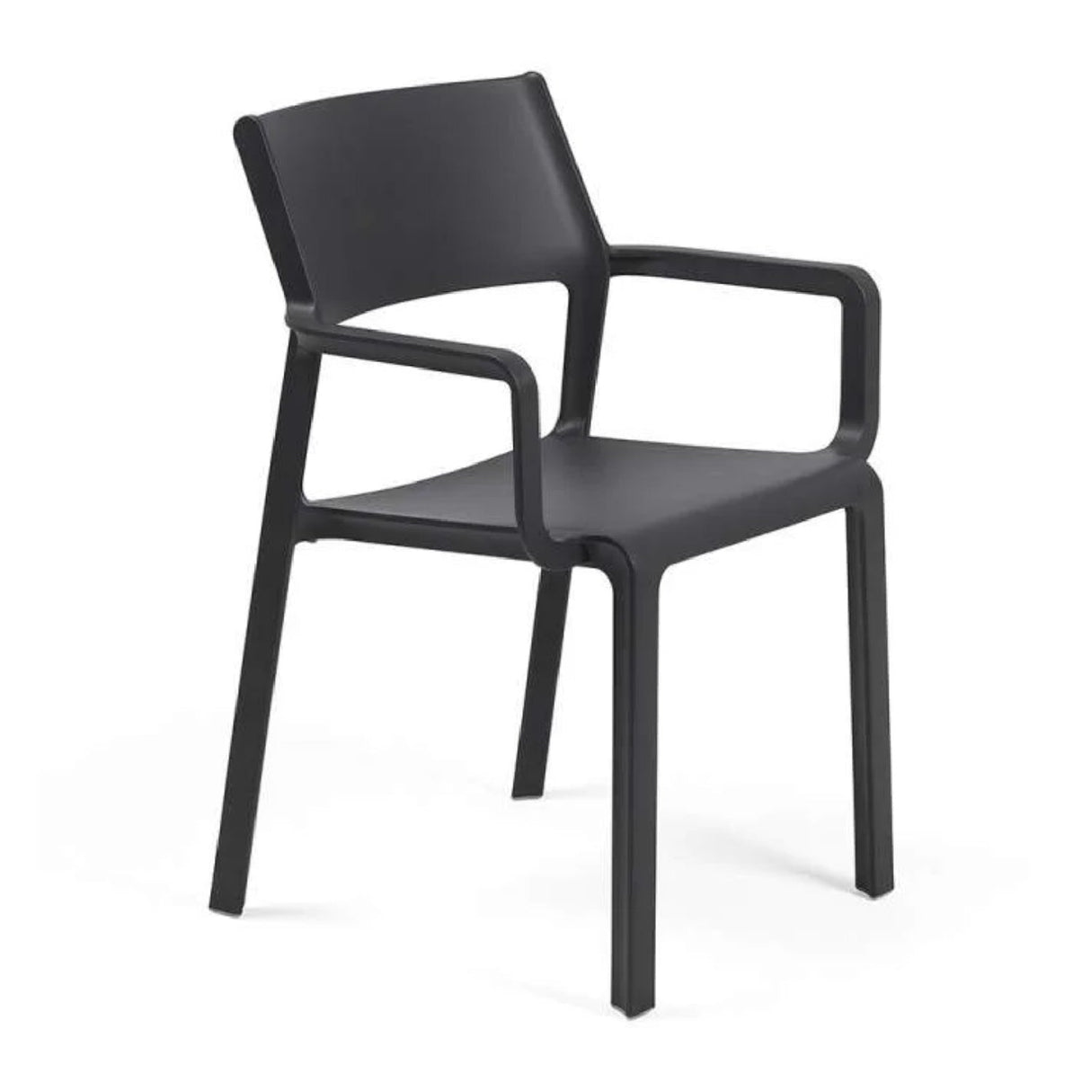 Open-back Outdoor Dining Armchair – Trill – outdoor side profile