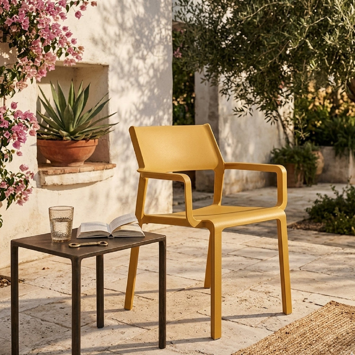 Open-back Outdoor Dining Armchair – Trill – outdoor alternate view 16