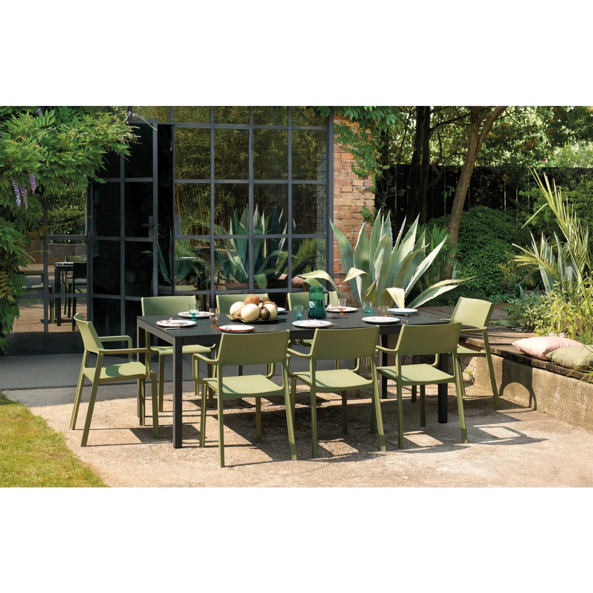 Open-back Outdoor Dining Armchair – Trill – outdoor alternate view 25