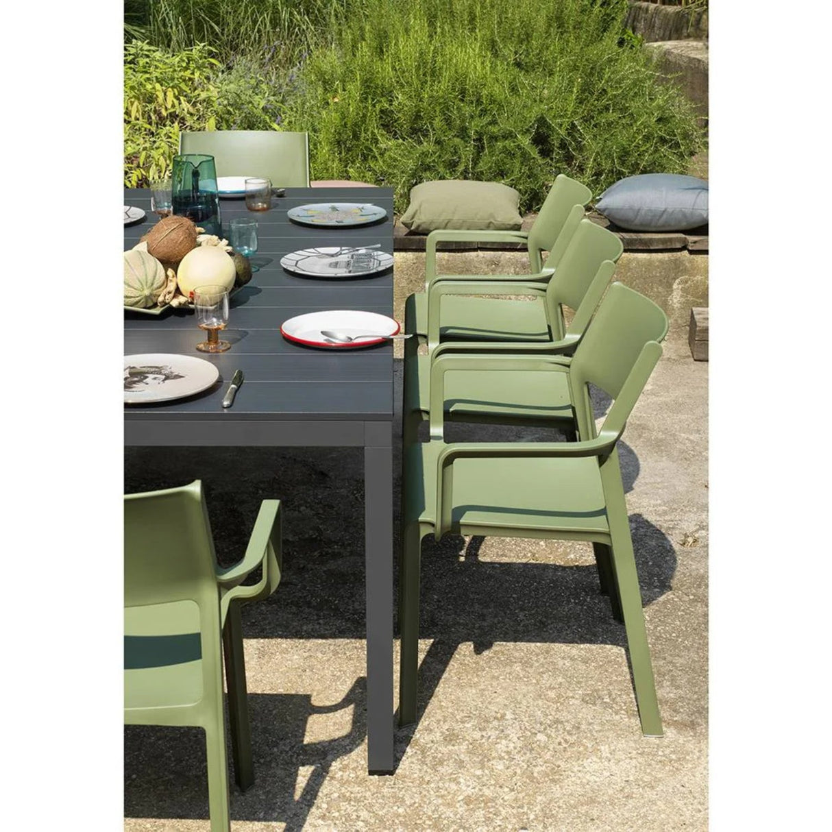 Open-back Outdoor Dining Armchair – Trill – outdoor alternate view 23