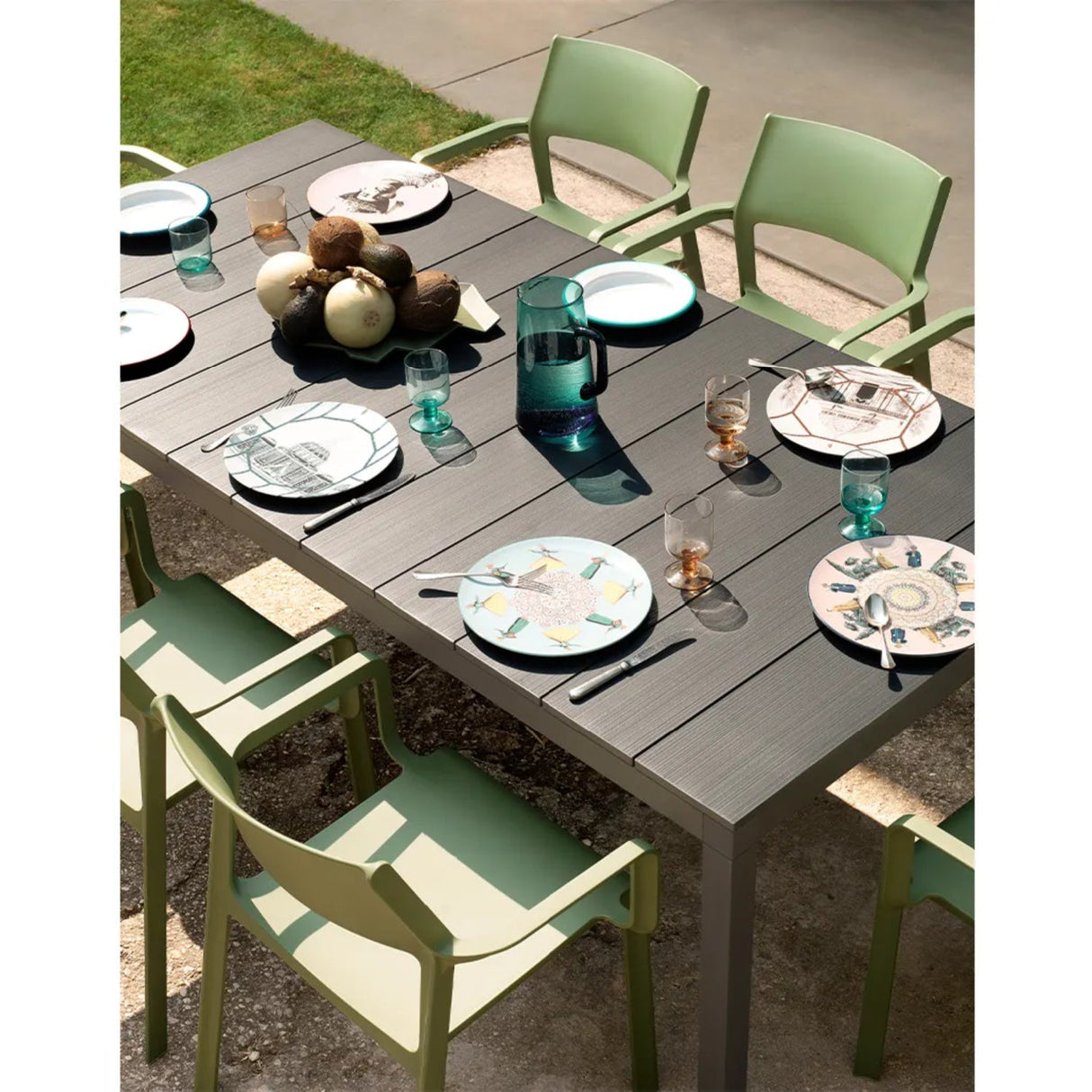 Open-back Outdoor Dining Armchair – Trill – outdoor alternate view 24