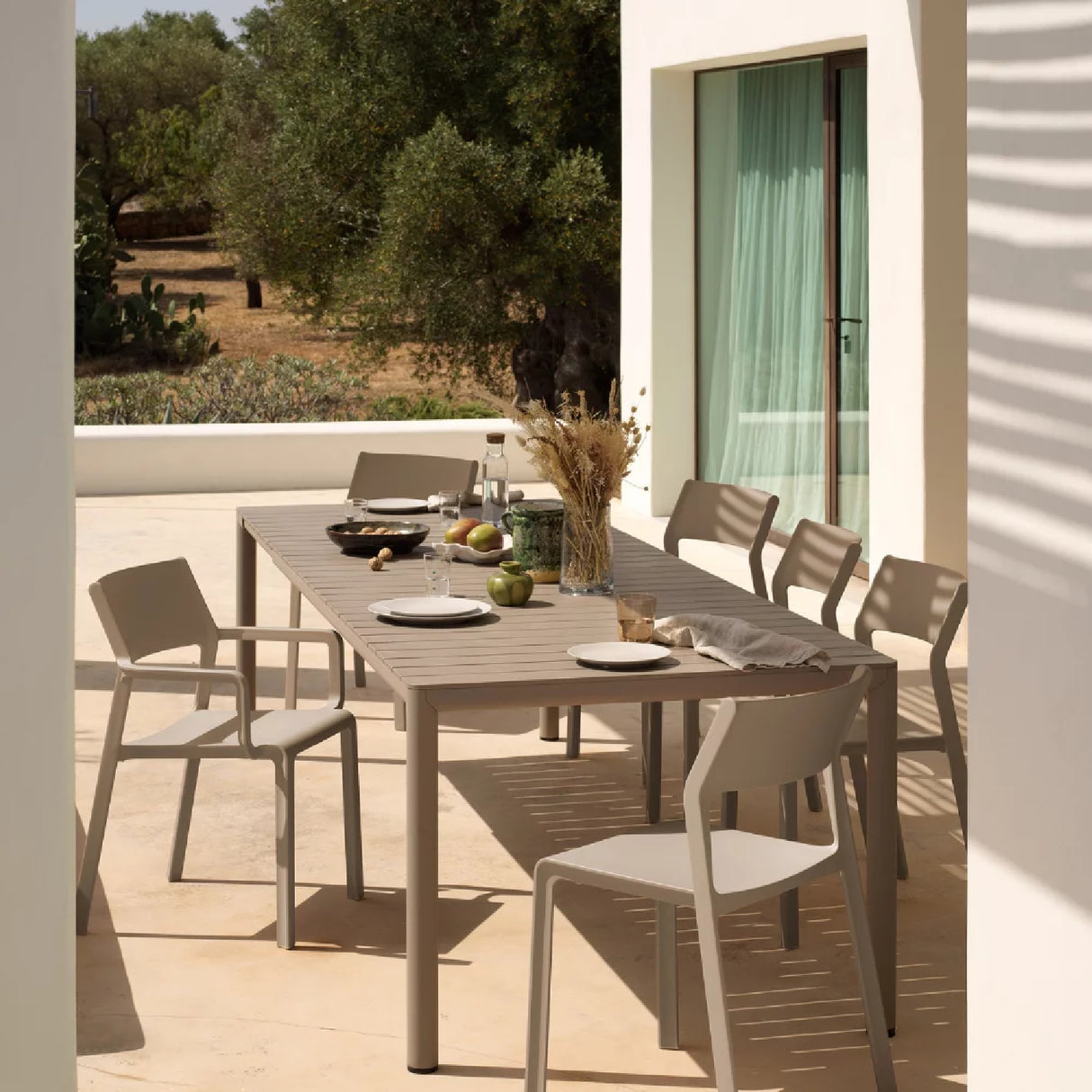 Open-back Outdoor Dining Chair – Trill – outdoor alternate view 19