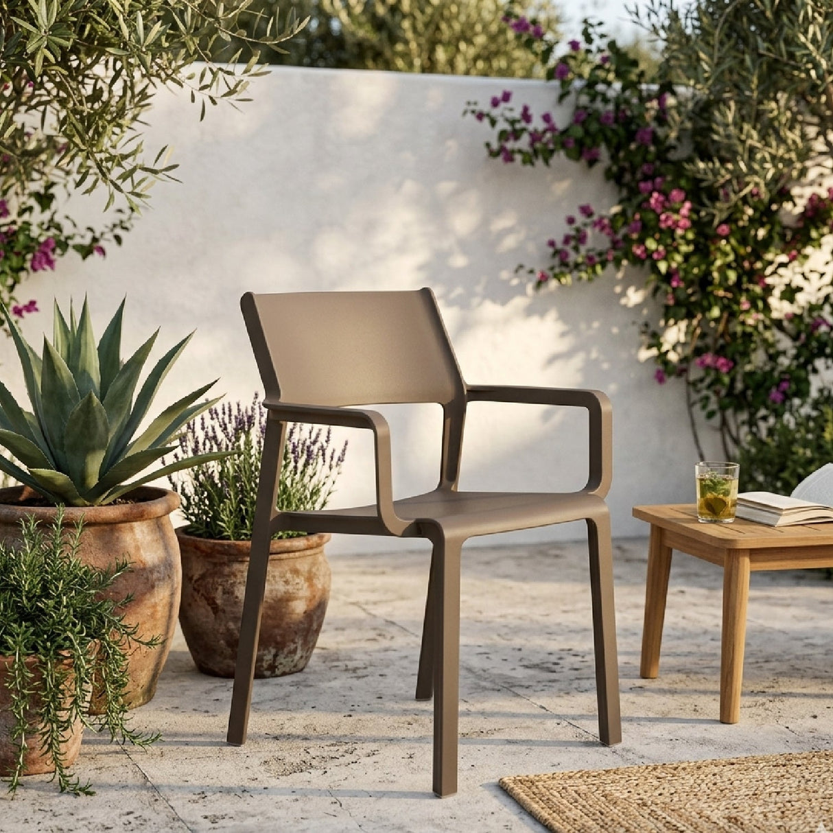 Open-back Outdoor Dining Armchair – Trill – outdoor alternate view 14