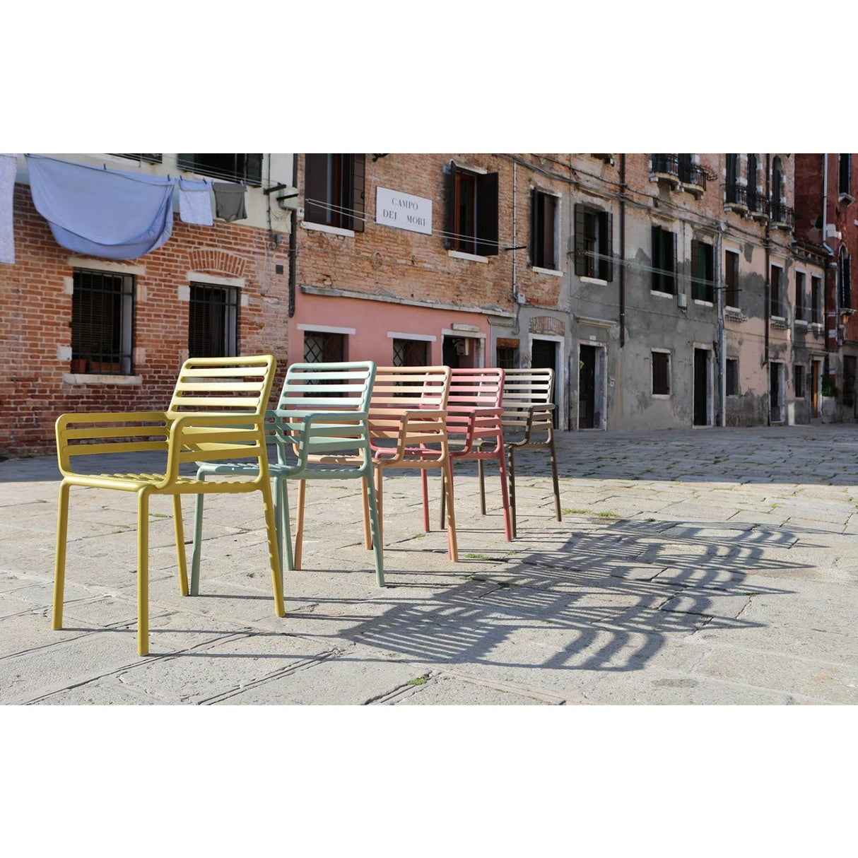 Slatted Outdoor Monobloc Dining Armchair – Doga – outdoor alternate view 26