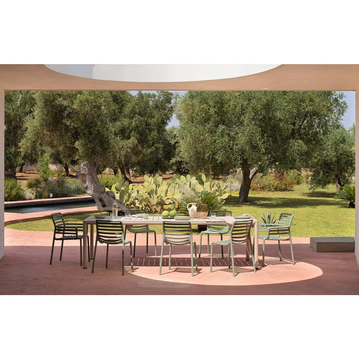 Slatted Outdoor Monobloc Dining Armchair – Doga – outdoor alternate view 28