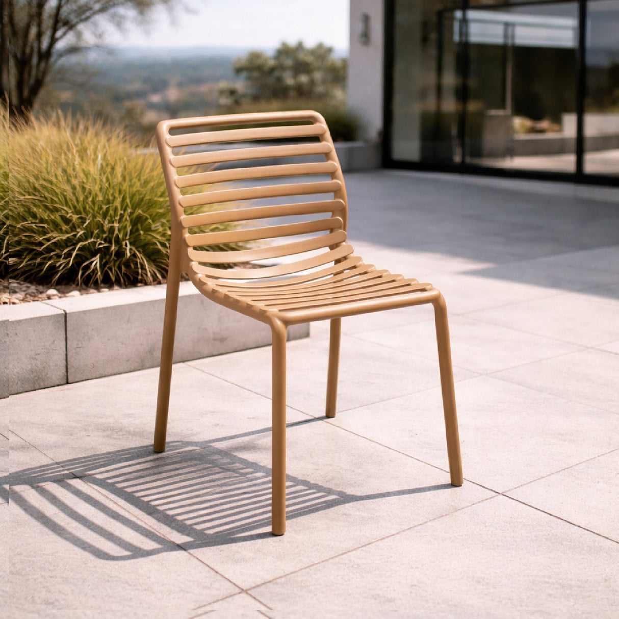 Slatted Outdoor Monobloc Dining Chair – Doga – outdoor alternate view 16