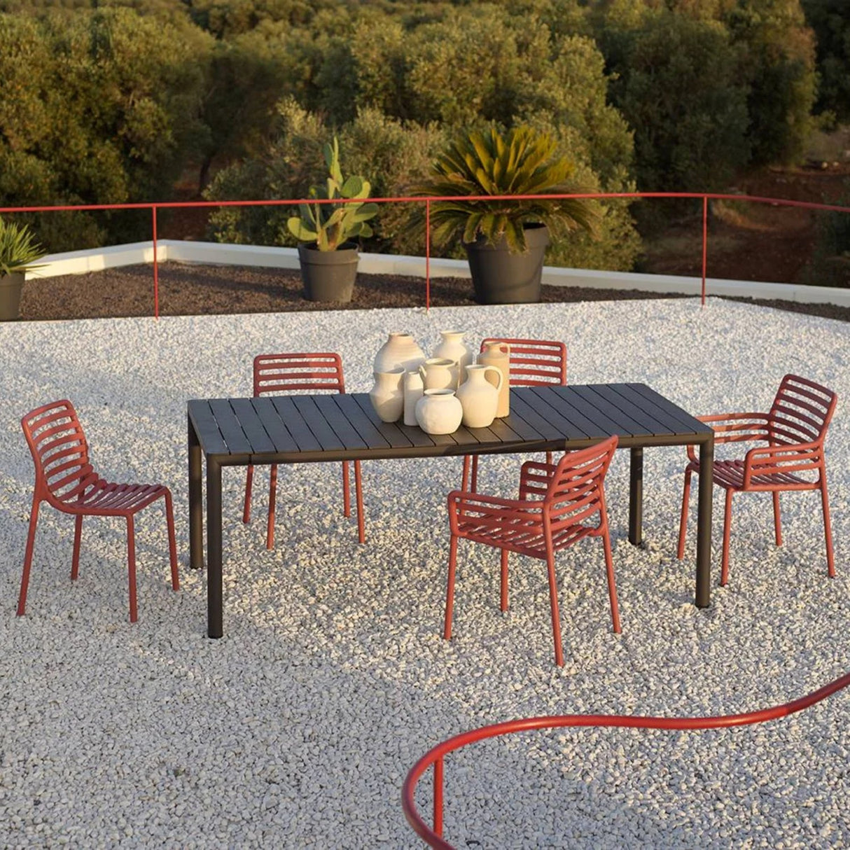 Slatted Outdoor Monobloc Dining Chair – Doga – outdoor alternate view 20