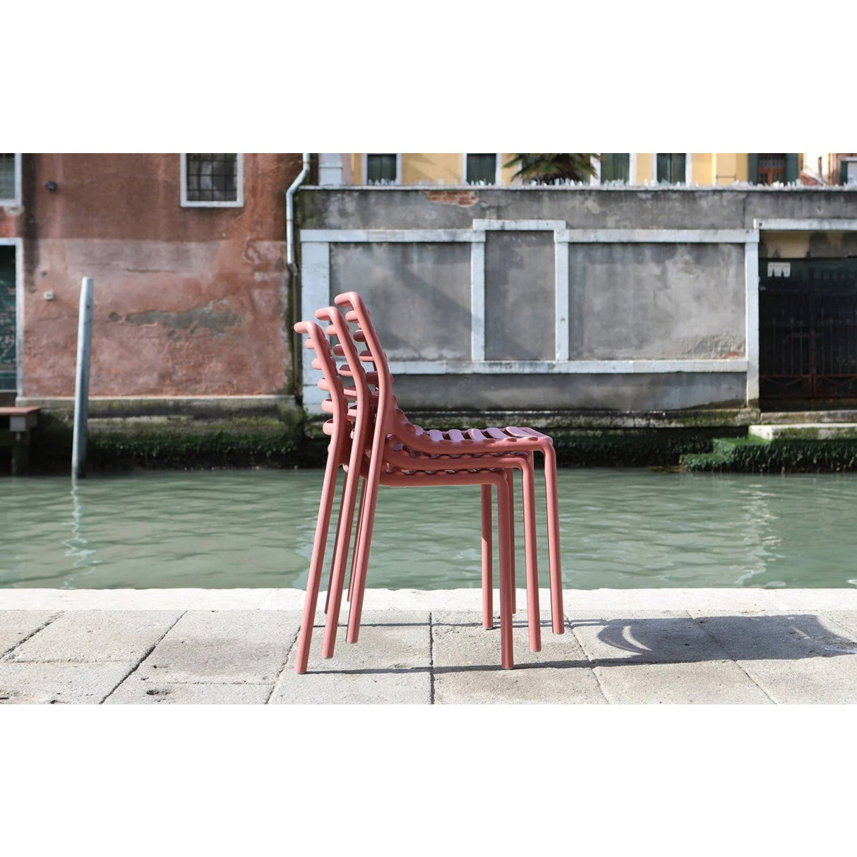 Slatted Outdoor Monobloc Dining Chair – Doga – outdoor alternate view 21