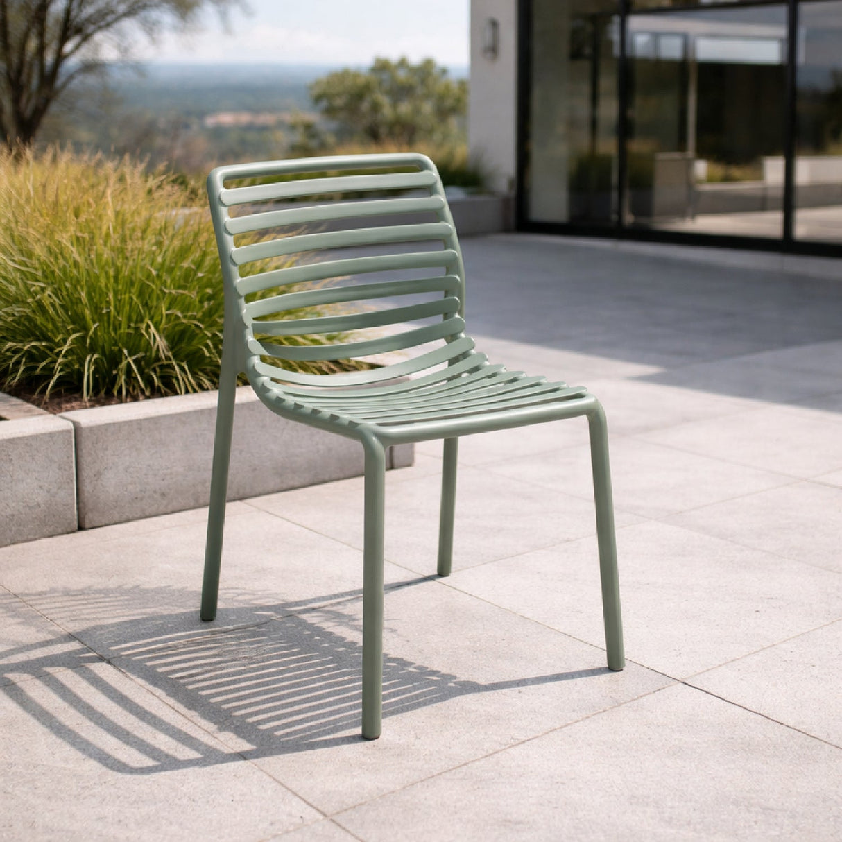 Slatted Outdoor Monobloc Dining Chair – Doga – outdoor alternate view 6
