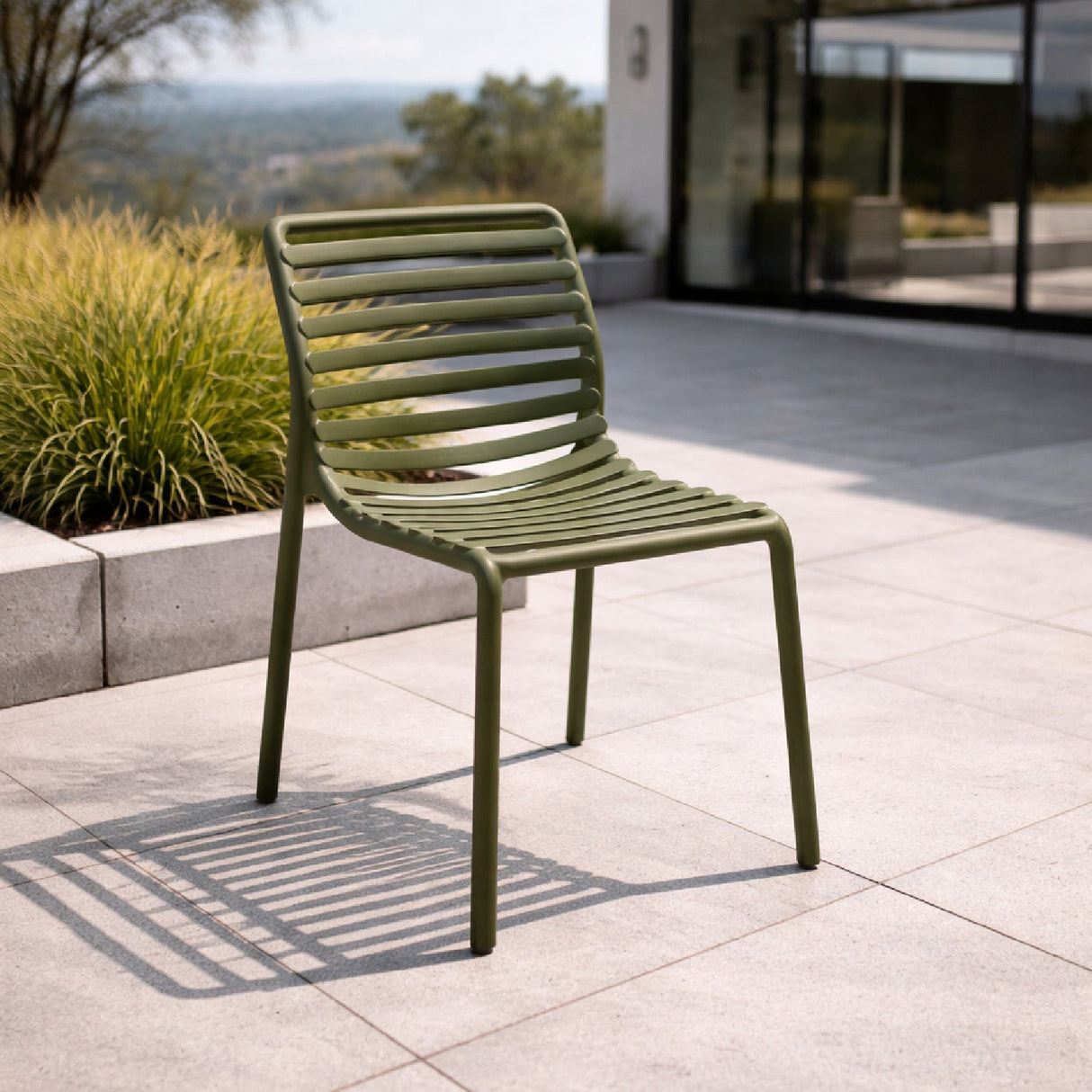 Slatted Outdoor Monobloc Dining Chair – Doga – outdoor alternate view 8