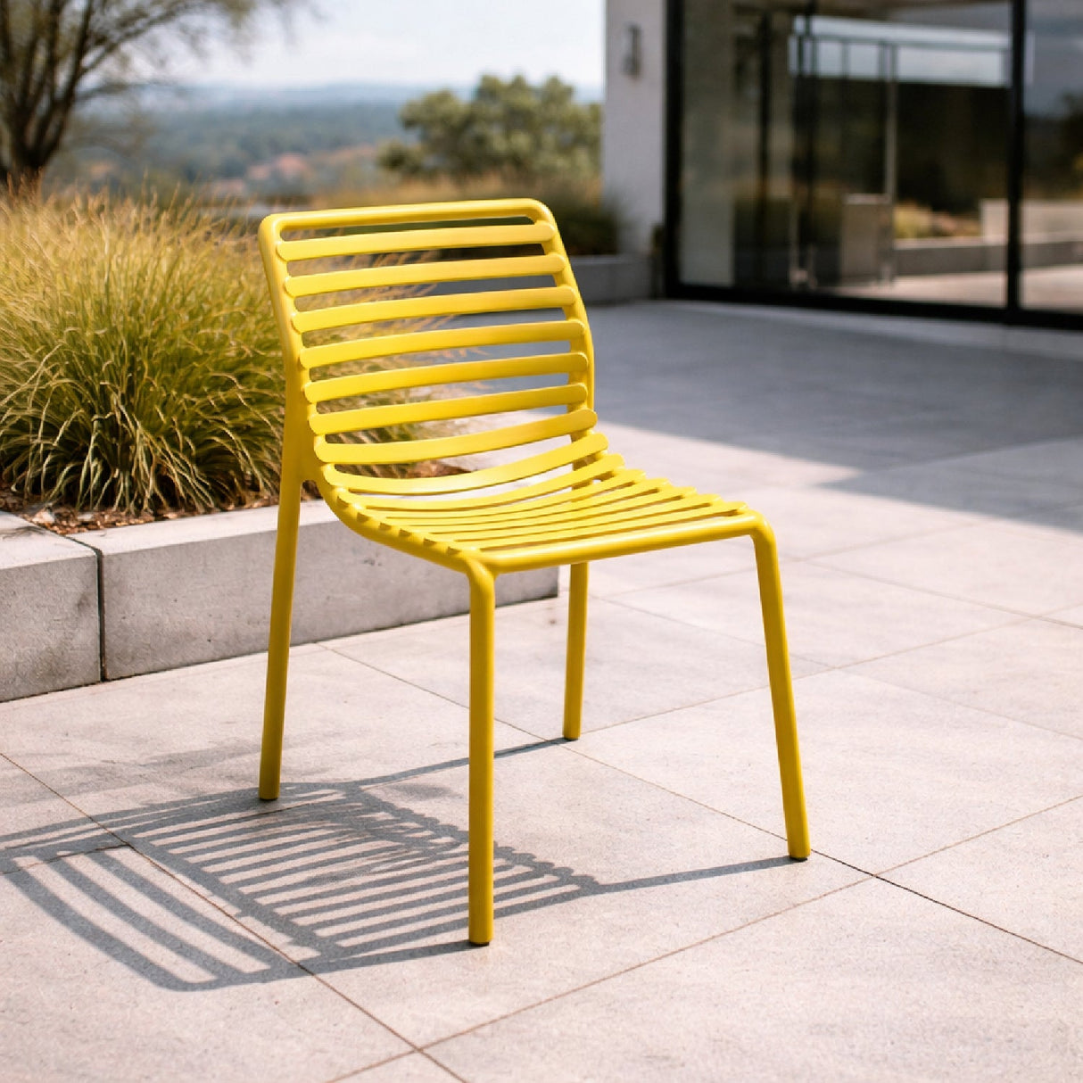 Slatted Outdoor Monobloc Dining Chair – Doga – outdoor alternate view 10