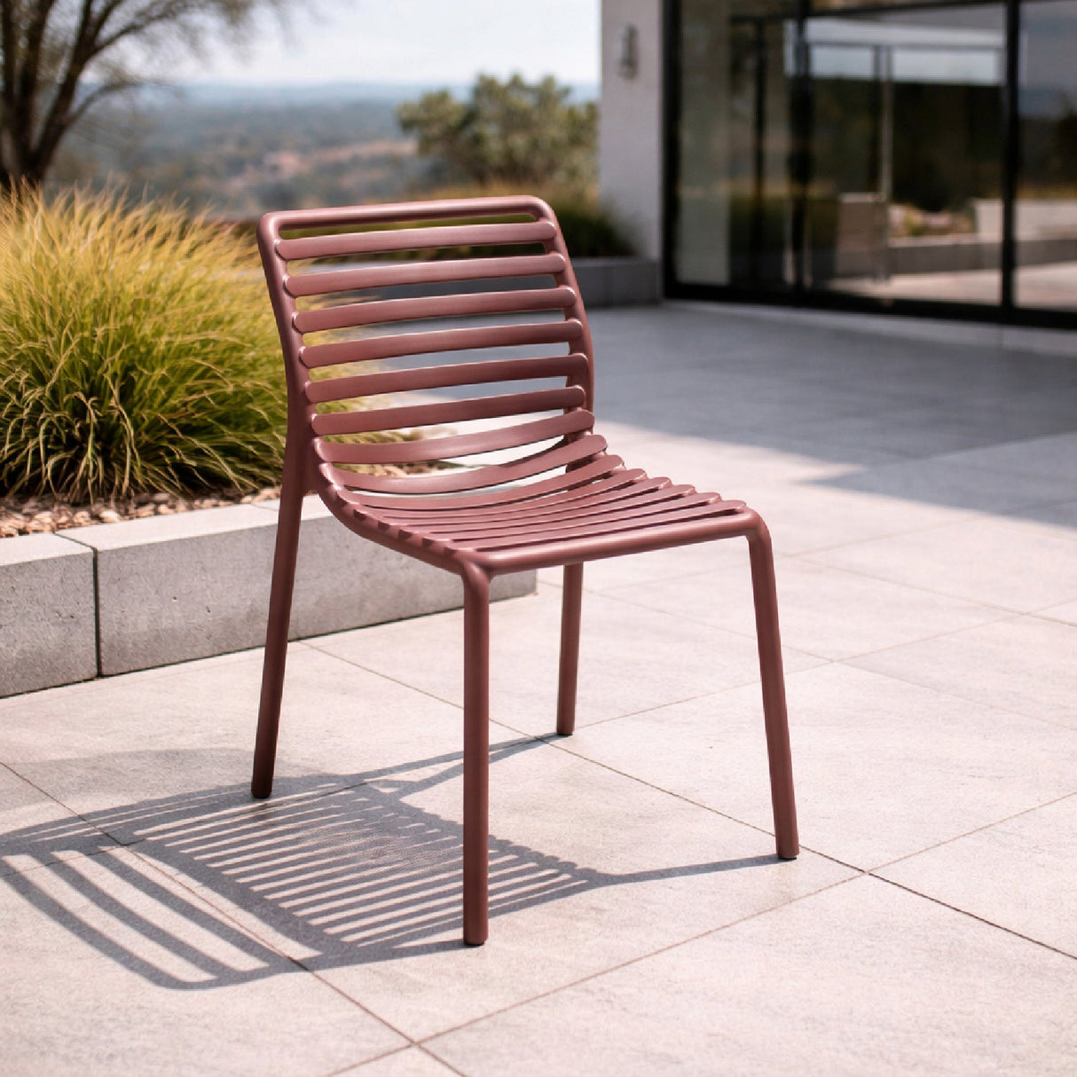Slatted Outdoor Monobloc Dining Chair – Doga – outdoor alternate view 12