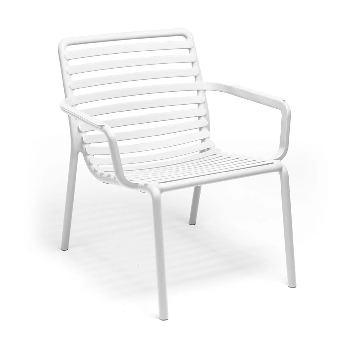 Slatted Stackable Outdoor Lounge Chair – Doga – outdoor front view