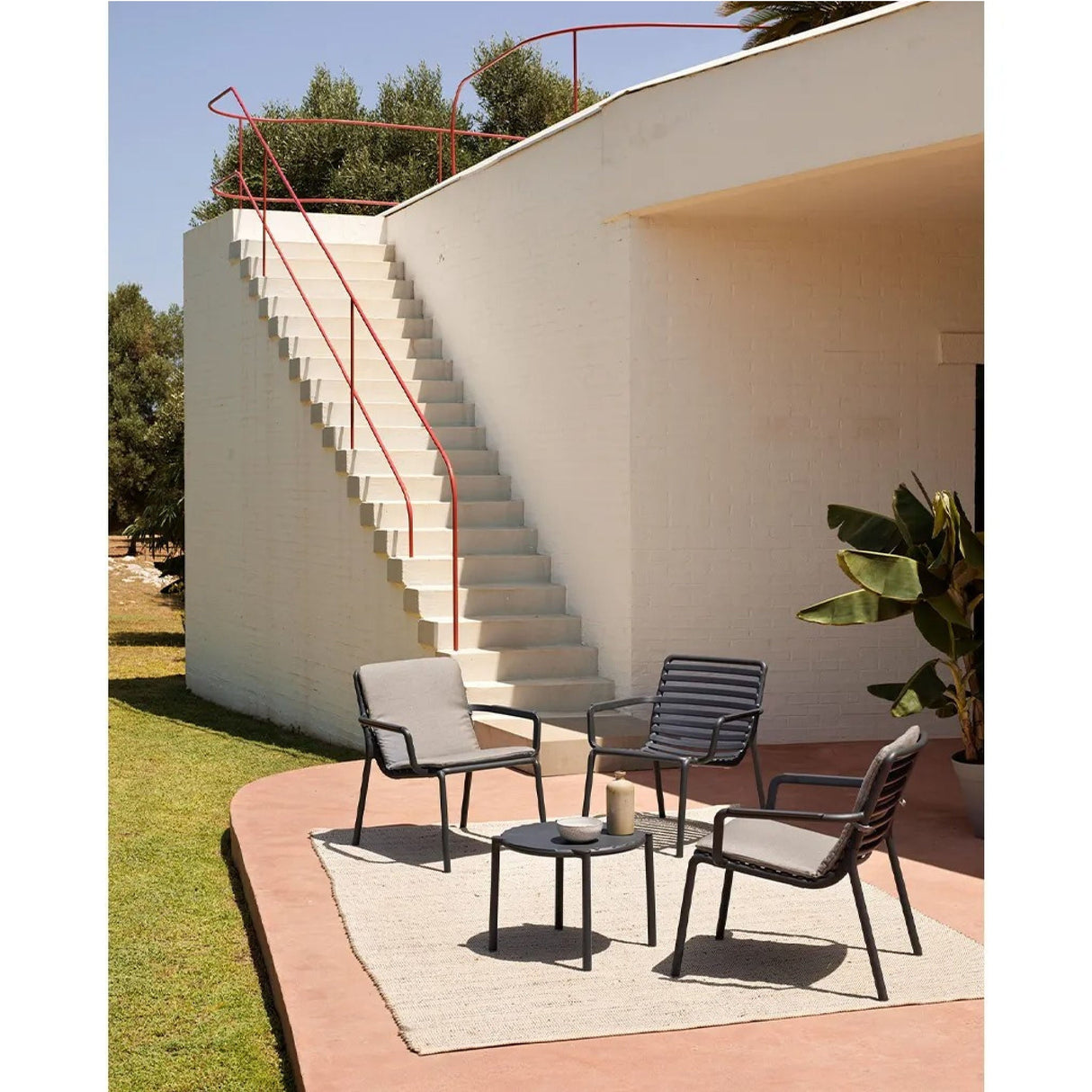 Slatted Stackable Outdoor Lounge Chair – Doga – outdoor alternate view 35