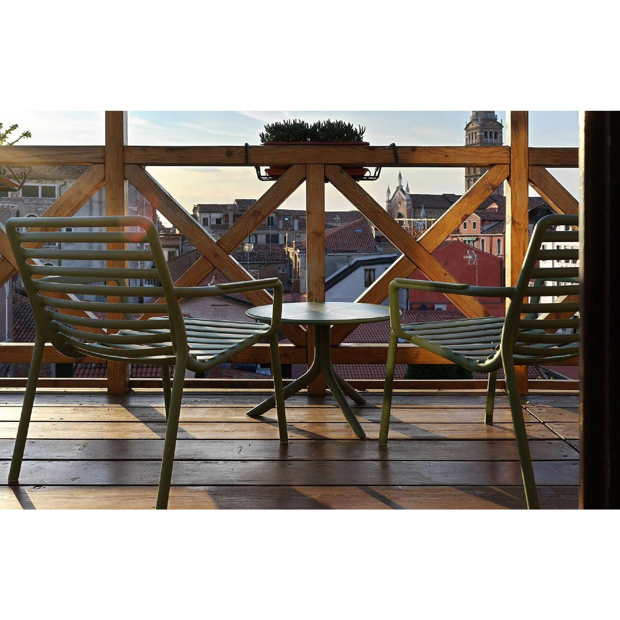 Slatted Stackable Outdoor Lounge Chair – Doga – outdoor alternate view 26