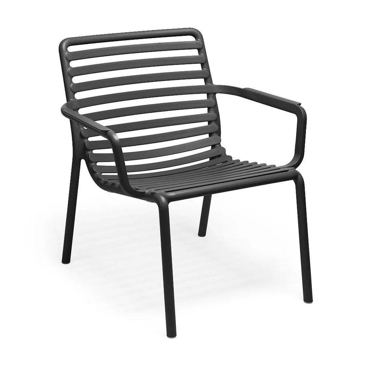 Slatted Stackable Outdoor Lounge Chair – Doga – outdoor side profile