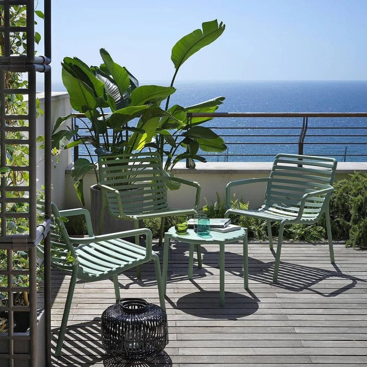 Slatted Stackable Outdoor Lounge Chair – Doga – outdoor alternate view 28