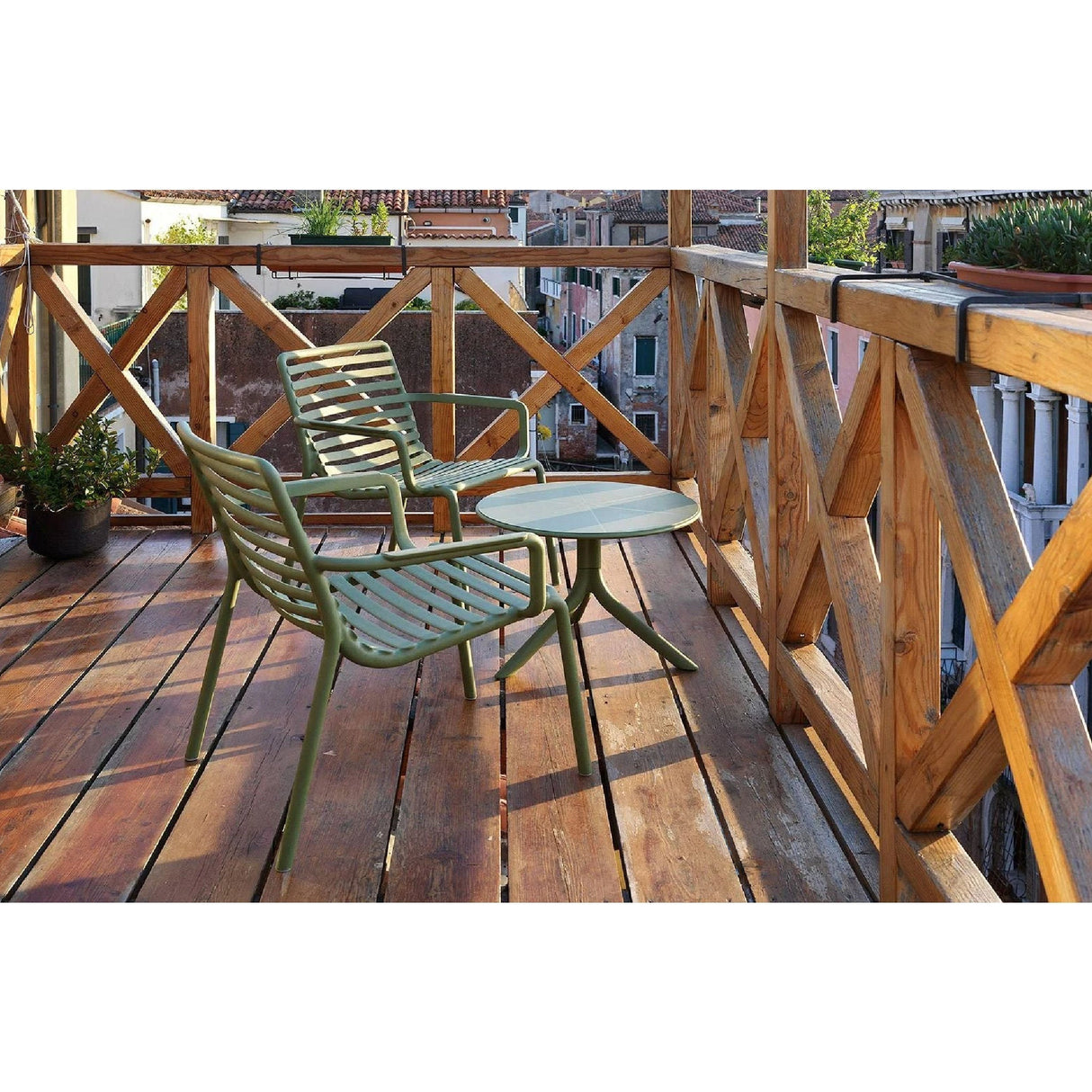 Slatted Stackable Outdoor Lounge Chair – Doga – outdoor alternate view 27